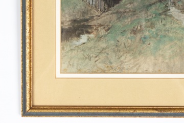 Anton Mauve (Dutch, 1876-1962) Landscape with Woman and Goats